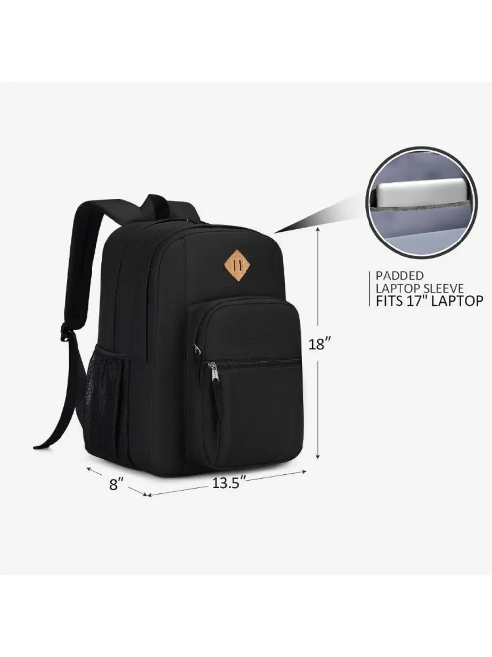 Water-Resistant Large Travel Backpack for Women & Men - Perfect for College
